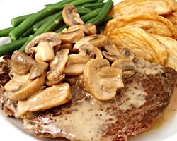 Recette steak champignons et sauce blanche